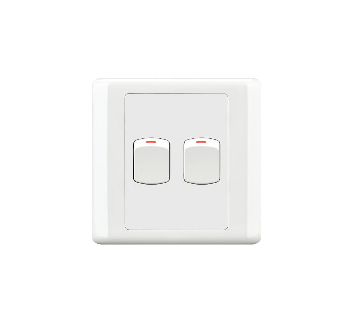 HEE New Classic 2 Gang 1 Way Switch