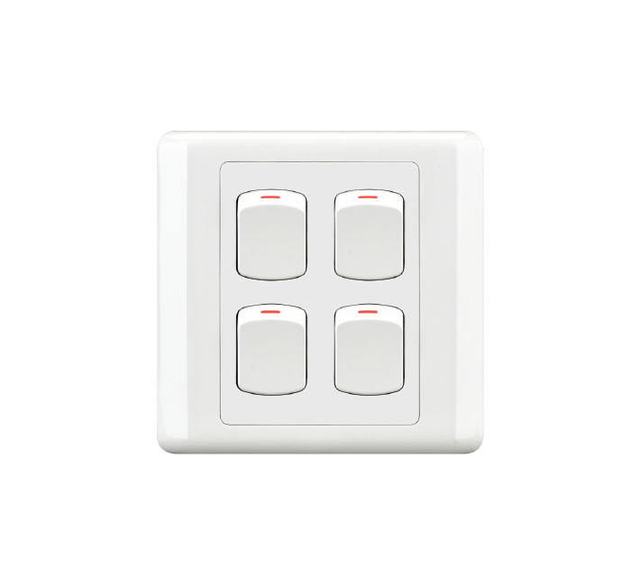 HEE New Classic 4 Gang 1 Way Switch