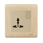 HEE Rose Gold 13A 3 Pin Multi Socket with Switch
