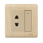 HEE Rose Gold 2 pin Socket with Switch