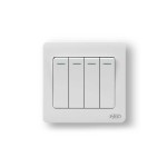 HEE Rose White 4 Gang 1 Way Switch