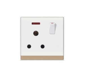 HEE Lotus XL 15A 3Pin Round Socket with Switch