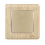 HEE Rose Gold 1 Gang 1 Way Switch
