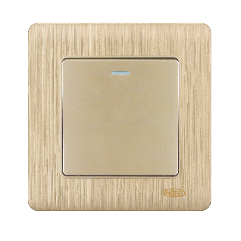 HEE Rose Gold 1 Gang 1 Way Switch