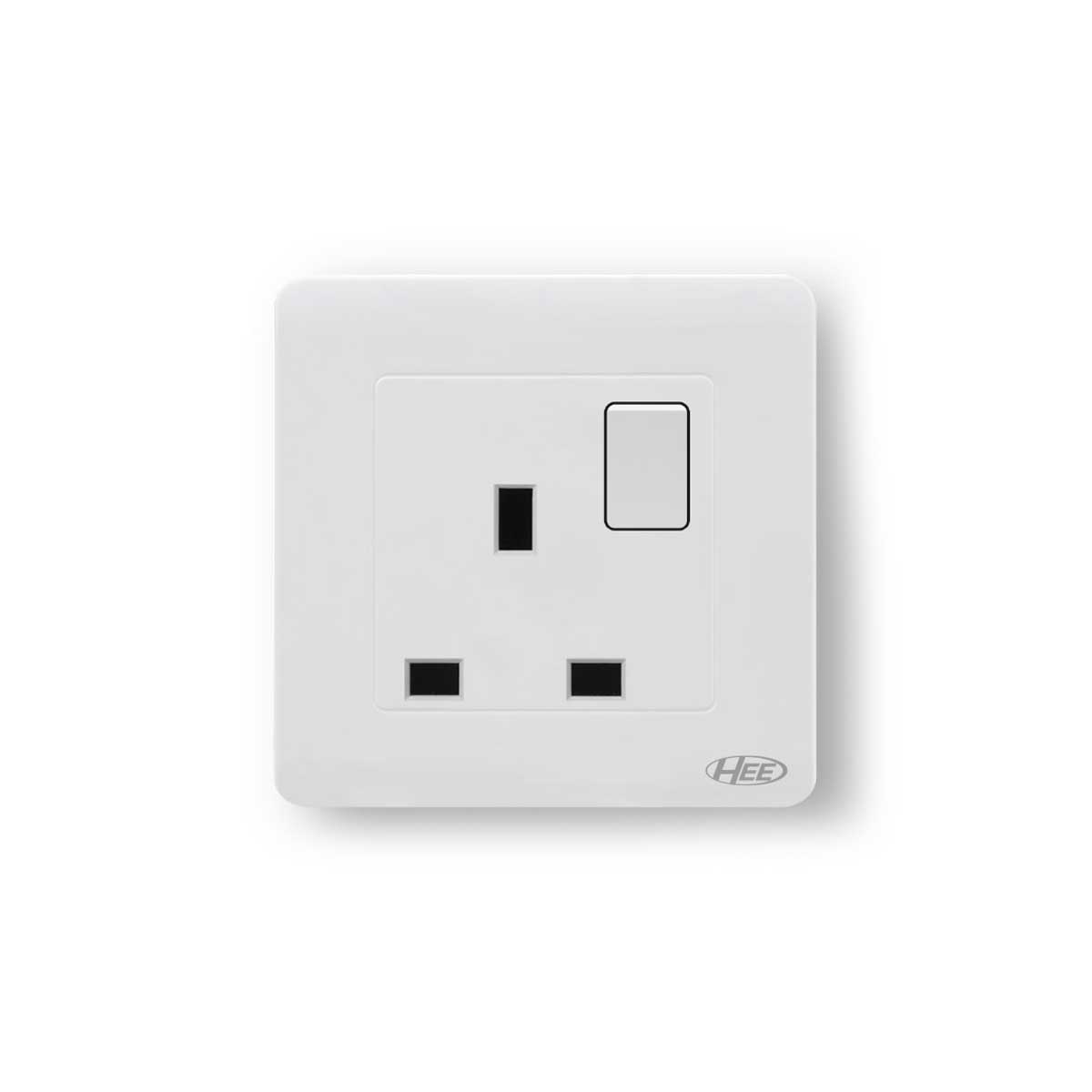 HEE Rose White 13A Flat Switched Socket